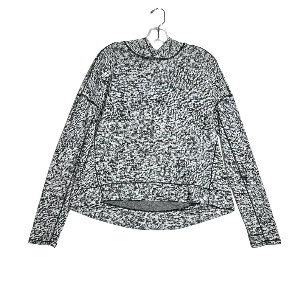 Lululemon Squad Goals Hoodie Pullover Sheer Luon Pebble Jacquard V1 White Black
